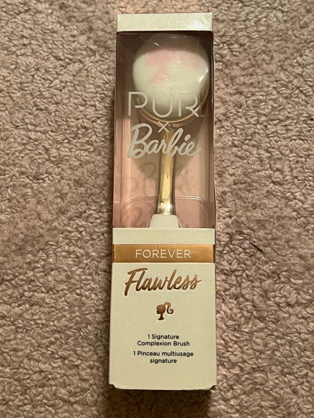 Pur x Barbie Pink & Gold Signature Complexion Brush